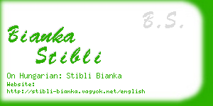 bianka stibli business card